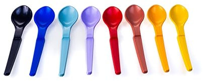 Tupperware Kinder Hängelöffel Regebogen Set (8) Baby Löffel Plastiklöffel