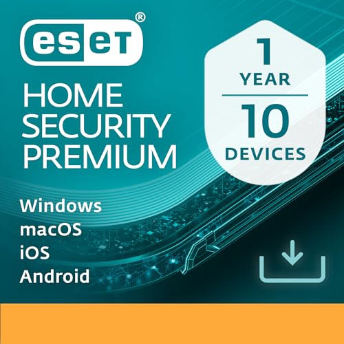 ESET HOME Security Premium 2025 | 10 Devices | 1 Year | Antivirus, Password Manager, Secure Data Encryption included | Windows, MacOs, Android & iOS | Official UK Activation Code by email
