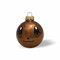 Braune Evo-Face Weihnachtskugel 5,7cm - Christbaum-Schmuck - Deko für den Weihnachtsbaum - Glas Kugeln für den Christ-Baum (Evo-Face Kugel)