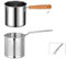 VITIWEDTY Olla Freidora Acero Inoxidable 304 con Colador Y Asa, 1-2 Personas, Apta Lavavajillas, Compatible con Quemadores De Gas Y De InduccióN (B)