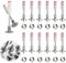 200 viti per unghie rotonde per pistola ad aria compressa, 7,3 mm, assortimento di chiodi in acciaio temprato, chiodi penetranti in calcestruzzo, dispositivo di tiro dei bulloni, chiodi da parete