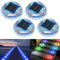 Quntis Solar Bodenleuchten für Außen 4 Stück Deck Lights Outdoor, Warmweiß Kaltweiß RGB Bunt, Gartenleuchte aus Aluminium, IP68 wasserdichte Solarleuchten für Garten Treppen Gehwege Höfe Pfade Balkon