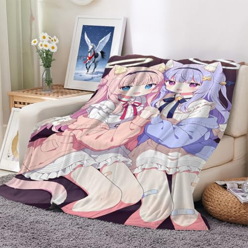 Decke,Ecchi Anime Hentai Waifu Girl Flanelldecke, Kuscheldecke dünne Decken für Sofa,ultraweich und warm - 3D-Druck,für Erwachsene und Kinder - 70x100cm