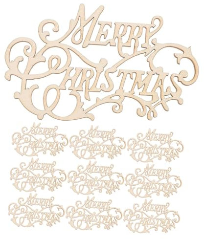 GOOHOCHY 10stücke Holz Weihnachtsanhänger Unvollendete Weihnachtsdeko Aus Holz Für Kreative Bastelprojekte Und Festliche Dekorationen