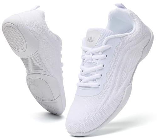 CERYTHRINA Damen Cheerleader Schuhe Flach – Leichte Atmungsaktive Tanzsneaker für Aerobic Gymnastik Training und Tanz rutschfeste Sohle Bequeme Passform Flexibel Langlebig