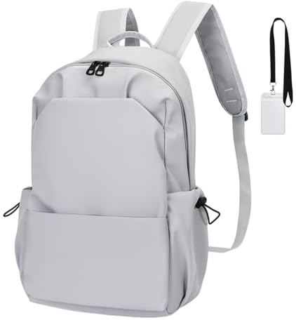 FSRONGXI Schulrucksack Teenager Mädchen Grau Schultasche Wasserdichter Leichter Rucksack Damen Männer für Die Schule Teenager Mädchen Jungen School Bag Womens Backpack Casual Daypacks Aesthetic