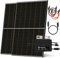 Solarway® Centrale électrique de balcon complète 880 Wp / 800 W - Onduleur EcoFlow Stream 800 W - Kit complet - Panneaux solaires bifaciaux noirs de 440 W et EcoFlow et accessoires
