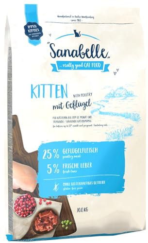 Sanabelle Kitten | Katzentrockenfutter für heranwachsende & tragende / säugende Katzen | 6 x 400 g