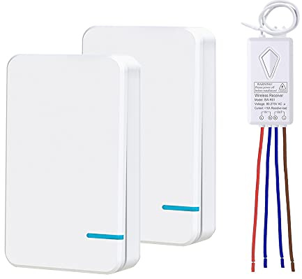 Thinkbee 3 Way Wireless Switch and Receiver Kit, Dual Remote Control