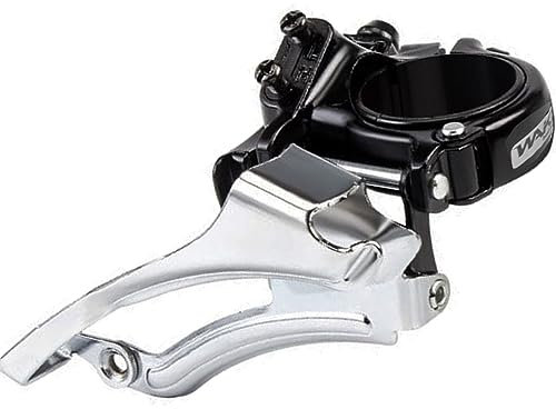 CYSKY Fahrrad Umwerfer 3 Fach, Passen 31,8/34,9mm Rohrdurchmesser, Mountainbike Kettenumwerfer Unterstützung von Oben oder unten ziehen
