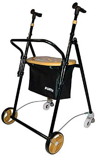Identites Rollator Vanille - Faltbar, Dick und Bequem, Robust, Ultraleicht, Max. 110 kg, Vanille
