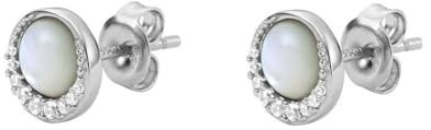 Fossil Ohrringe Für Frauen Sterling Silber, Höhe: 7.7mm Silber Sterling Silber Ohrringe, JFS00577040
