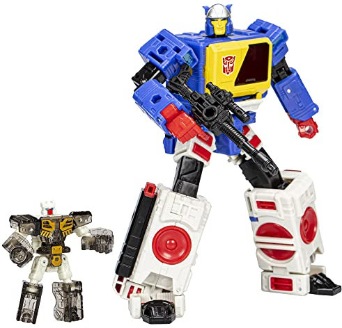 Transformers Legacy Evolution Voyager-Klasse Twincast (17,5 cm) und Autobot Rewind Action-Figuren