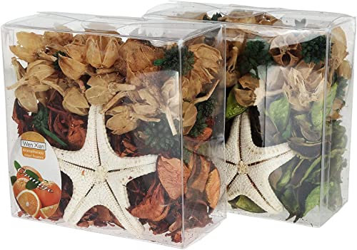 Peohud 2 Pack Apple Orange Potpourri Bag, 2 x 144g Fall Potpourri Decor, Potpourri Scented, Harvest Fragrance Bag Bowl Filler, Botanicals Mix Potpourri Sachet Autumn Scent for Home Office Decor