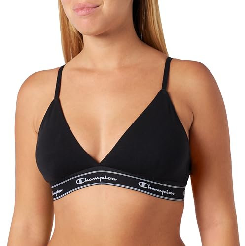 Champion Damen Elastisches Tape Script Logo Triangle BH, Nero, M