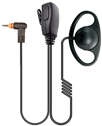 D-Shape Earpiece Ear Hanger with PTT microphone compatible with Motorola SL4000, SL1600,SL2600, SL4010 TLK100 TLK110 SLN1000 Radio