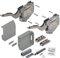 Blum Aventos Tip On Armoire de musculation avec plaque de montage Gris clair 220-500 mm