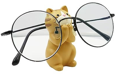 Pamayaneen Niedlicher Katzen-Sonnenbrillenhalter für Schreibtisch, Brillen, Präsentationsständer, Tierdekoration, Brillenzubehör