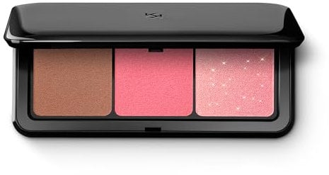KIKO Milano Multi Finish Trio Blush & Bronzer Palette 03 | Gesichtspalette Mit 1 Bronzer Und 2 Rouges Mit Mattem Und Metallischem Finish