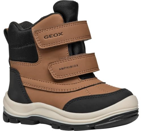 Geox Baby-Jungen B FLANFIL Boy B ABX Snow Boot, Tobacco/Black, 22 EU