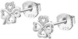 LOTUS SILVER Pendientes LP3305-4/1 Mystic Plata Trébol Mujer