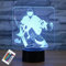 PONLCY Eishockey Nachtlicht, 3D Illusion Lampe mit Fernbedienung, 16 Farben USB Schreibtischlampen, Schlafzimmer Dekoration Tischlampe für Kinder Weihnachten Geburtstag Geschenke