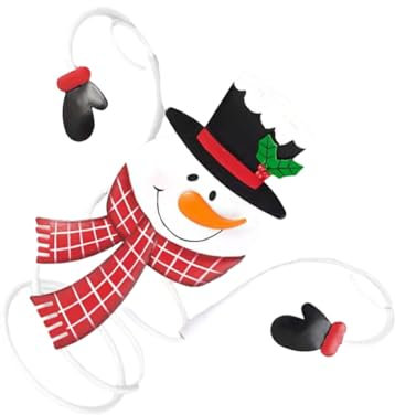 siduytin Wide Application Christmas Theme Wine Bottle and Glass Holder Easy to Storage Metal Christmas Wine Bottle Glass Holders, Snowman