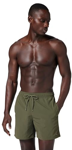 Tommy Hilfiger Short de Bain Homme Medium Drawstring avec Logo, Vert (Army Green), XL