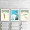 RDRDtbtr Vintage Wintersport Ski Kunstdruck Poster Wandbilder Abstrakt Skifahren Leinwand Bild Bild Wohnzimmer Inneneinrichtung Heimdekoration 30x50cmx3 Ungerahmt