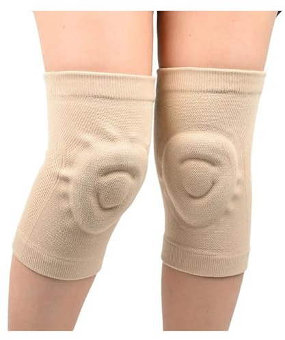 LXHZSY Knieschoner Silikon-Knieschützer for Fitness, Tanz, Skaten, Sport, Basketball, unter Druck stehendes Radfahren, Rollschuhlaufen, dünne Silikon-Knieschützer(Skin,M 30-40CM)