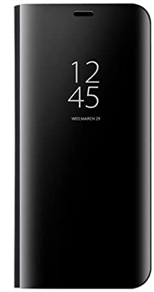 DEDUX Hülle Kompatibel mit Samsung Galaxy S25 Ultra 5G Clear View Stand Case, Handyhülle Tasche Flip Schutzhülle für Samsung Galaxy S25 Ultra 5G, schwarz
