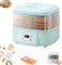 Generic Food Dehydrator Machine, 6-Tray, White or Silver, Rectangular, Food Grade, Easy to Clean, 120V, 24-Hour Timer, For Fruits, Veggies, Meats & Dog Treats