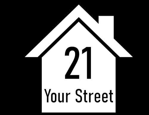 Pack of 3 House Silhouette Waterproof Wheelie Bin Stickers - Garden Accessories - Stick On Numbers (White)