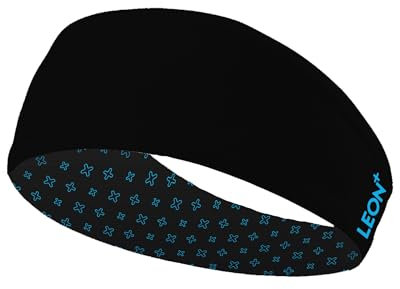 Sport Stirnband – Nachhaltig, Elastisch, Unisex (Black & Blue)