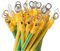 Câble de terre, 50 pièces, longueur 10-30 cm, 14 AWG, 12 AWG, 10 AWG, connecteur de pontage for panneau solaire, jaune, vert, sangle de terre, ouverture 5 mm, 6 mm, 8 mm(8mm,10cm 12 AWG 4mm)