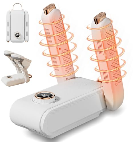 WDKXCN Schuhtrockner Elektrisch, Shoe Dryer with Zeitschaltuhr und UV-Licht, Foldable Schuhwärmer Elektrisch Schuhtrockner Antibakteriell, Quick Drying Skischuhtrockner für Schuhe Hüte Socken Glove