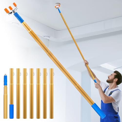 Glooglitter Smoke Transducer Disassembly Smoke Temperature Detection Removal Tool 7ft Adjustable Mounting Device for Convenient Installation Direct Replacement