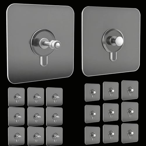 40 ganchos autoadhesivos para cuadros – sin taladrar ganchos adhesivos para pared y azulejos, tornillos adhesivos para colgar carteles, fotos e imágenes, fácil instalación