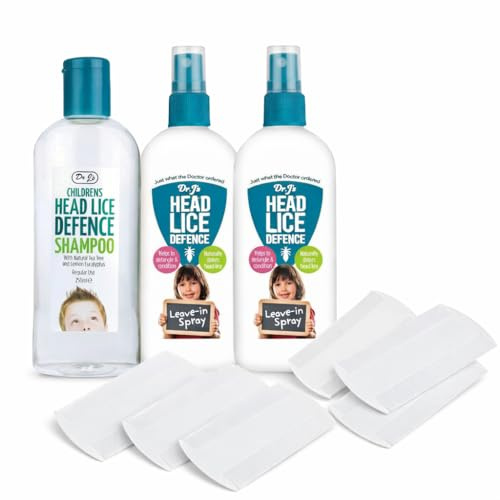 Nit Lotion 2 +1 Lice Shampoo + 6 Lice Combs Pack – Tea Tree & Lemon Eucalyptus Defence Set for Family & School | Bundled by Omoge Hair Ltd