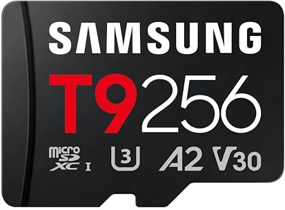 Samsung Scheda di Memoria MicroSD T9, 256 GB, Scheda di Memoria per Uso Professionale, Per Droni, Action Cam e Fotocamere a 360°, Fino a 200 MB/s in Lettura e 130 MB/s in Scrittura, MB-MH256T