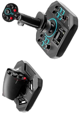 Accuracy USB Flight Stick & Throttle Controller Ergonomic HOTAS Joystick Set Simple to Operate for OS 10/11 Flight Controller