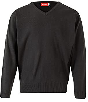 VELILLA 104, Jersey Punto Fino con Cuello En Pico, Color Gris, Talla M
