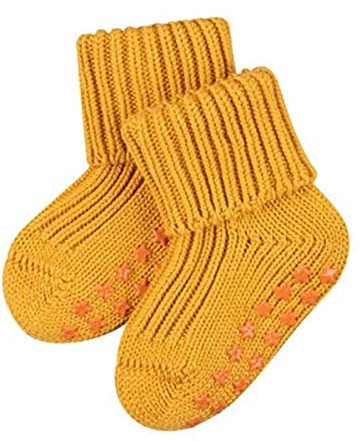 FALKE unisex-baby 10603 Plain ABS Stopper socks - Grey - 12-18 Months