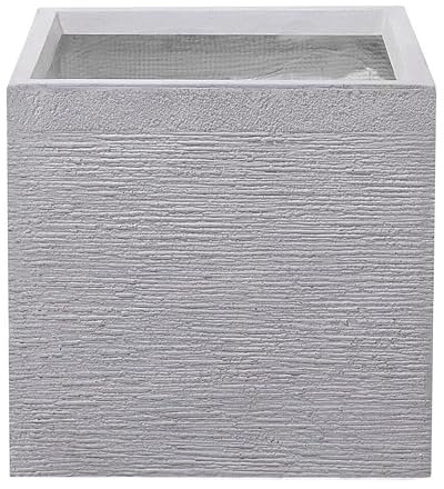Maceta Blanca sólida de Fibra de Arcilla Cuadrada 40 x 40 x 38 cm Resistentes a los Rayos UV Paros