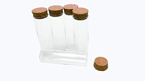 Jarvials 50ml transparente reagenzglas glasflasche mit korken stopfen,geeignet für die lagerung von flüssigkeiten, lakritz, sand, pulver (12, 50ml)