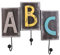 Tubayia 3 Stück Vintage ABC Buchstaben Wandhaken Kleiderhaken Handtuchhaken für Haus Dekoration Geschenk