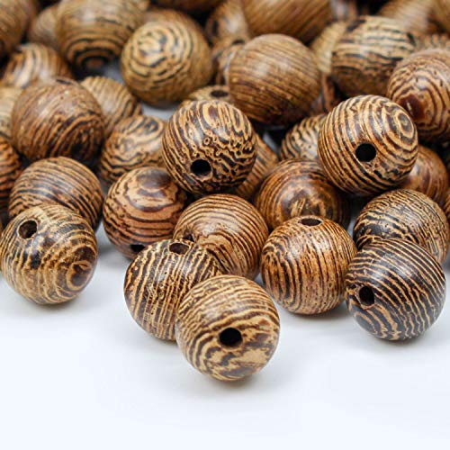 Prometis 200pcs 8mm Natural Sandalwood Beads Craft Polished Spacer Beads for DIY Jewelry Making