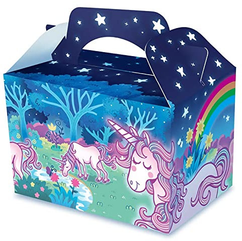 Diamante Crafts 20 x Unicorn Party Lunch Boxes