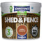 Johnstones Woodcare One Coat Shed & Fence Paint Garden Outdoor Fencing UV Protection Quick Dry 3 Year Life (9L - Golden Chestnut)
