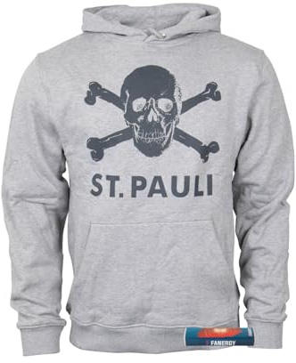 FC St.Pauli Hoodie Herren Totenkopf Kapuzenpullover FCSP Fanartikel + 2xFanergy Traubenzucker
